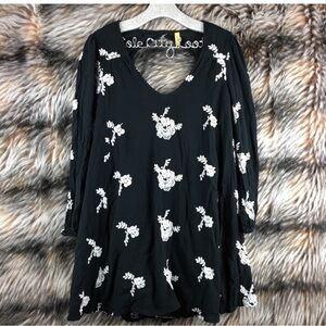 Free People Long Sleeve Mini Dress Large